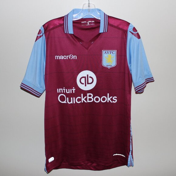 3/$118❤️Macron ASTON VILLA FC 2015-16 home shirt soccer jersey Intuit QuickBooks - Picture 3 of 15